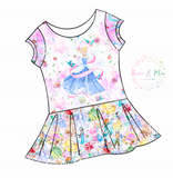 PREORDER - Whimsical Princesses - Isla Tunic w/PANEL - Glass Slipper Princess