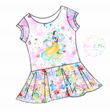 PREORDER - Whimsical Princesses - Isla Tunic w/PANEL - Snow Princess