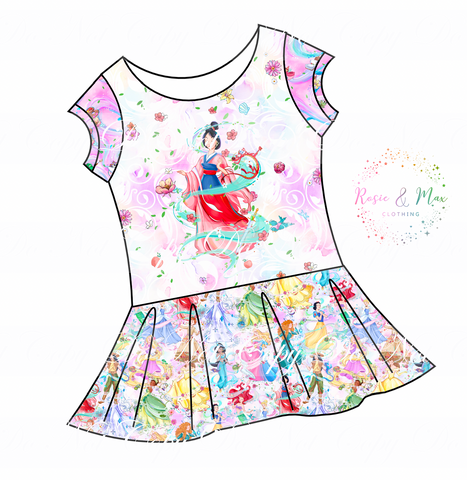 PREORDER - Whimsical Princesses - Isla Tunic w/PANEL - Warrior Princess