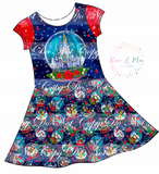 PREORDER - Christmas Globes - Isla DRESS w/panel - Castle