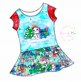 PREORDER - 626 Christmas - Isla Tunic w/PANEL - Snowman