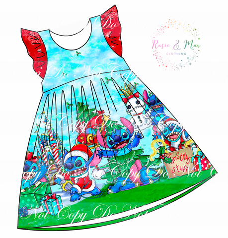 PREORDER - 626 Christmas -  Border Dress (Copy)