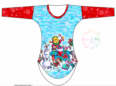 PREORDER - Magic Kingdom Holiday Cheer  - Border - Womens Curved Hem TOP