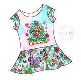 PREORDER - Artistic Christmas Town - Isla Tunic w/PANEL - Merry Christmas