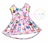 PREORDER -  Poppin' Down Mainstreet -  Luna Dress - Pink Buckets