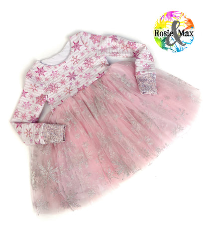 Pink Snowflake - Amelia Dress - Size 2