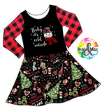 PREORDER -Christmas Wish - Cold Outside  -Isla Dress-w/PANEL