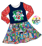 PREORDER - Christmas Sweater - Minnie - Isla DRESS w/panel