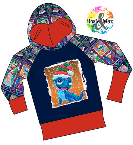 PREORDER- Christmas Sweater - Lizard - Grow with Me Raglan