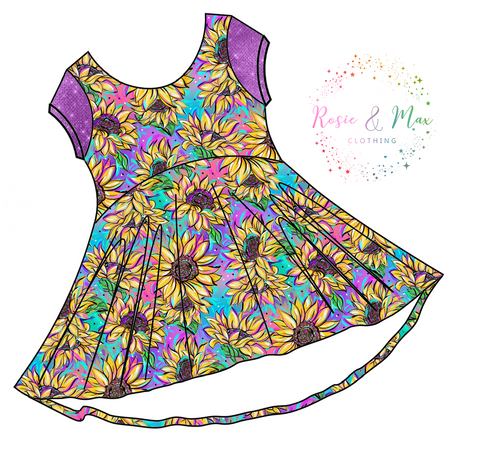 PREORDER - Seasonal Prints - Summer Sunflowers -  Luna Dress